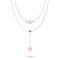 Coral | Silver | Lumos Ceramic Cascade Double Pendant